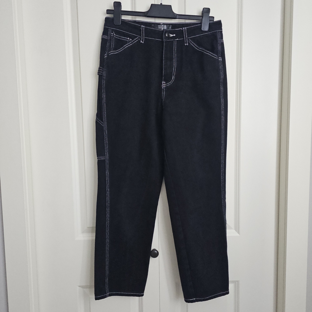 Monkey Ride Jeans Women's Black Straight Capenter Style Sz 7